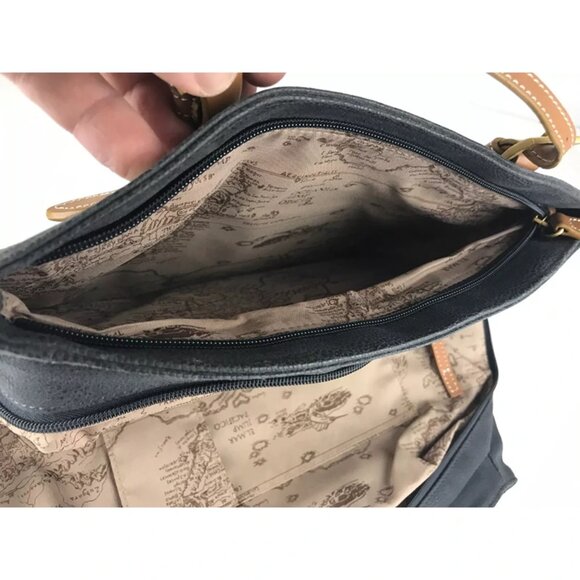 Boyt Womens Black Brown Jump Leather Zipper Pockets Adjustable Strap Tote Bag - Picture 10 of 12